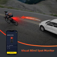 Luz de Freno Anchtek W100 para Bicicleta con Radar Trasero y Monitor de Ciegos Luz Trasera Apta para Deportes al Aire Libre IPX6 Impermeable - details 4