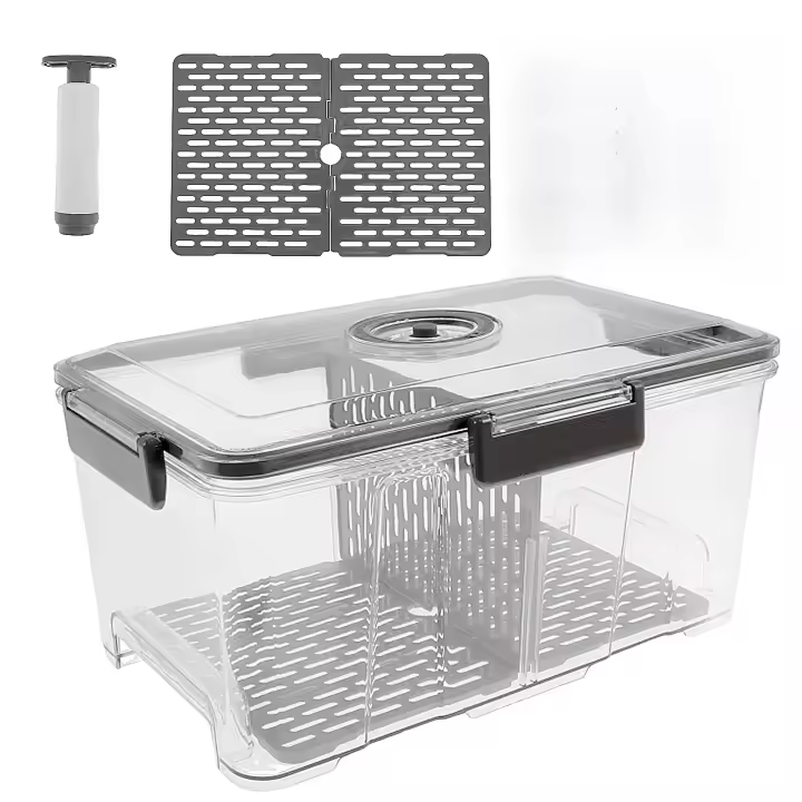 Caja De Almacenamiento Para Panadería Airtight Transparente De 8Qt Extra Grande Con Guardia De Tapa Para Pan Casero/Tostadas/Bagels - 1