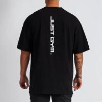 Oversized T shirts Mens Dropped Shoulder Half Sleeve Tops Tees Summer New Fashion Loose Sports T-shirt Men Mesh Fitness Tshirt - details 11
