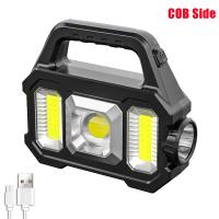 Linterna Solar recargable con zoom, resistente al agua, LED COB, luz brillante, potente linterna portátil para acampar - details 7