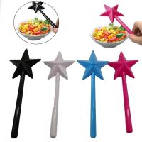 Salero de plástico con diseño de varita mágica de estrella de mano larga, tarro de condimento, utensilios, contenedor de condimentos, cocina y comedor - details 5