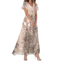Vestido floral de gasa de las mujeres 2025 nuevo vestido largo primavera y verano impresión falda de gama alta ropa de mujer - details 20