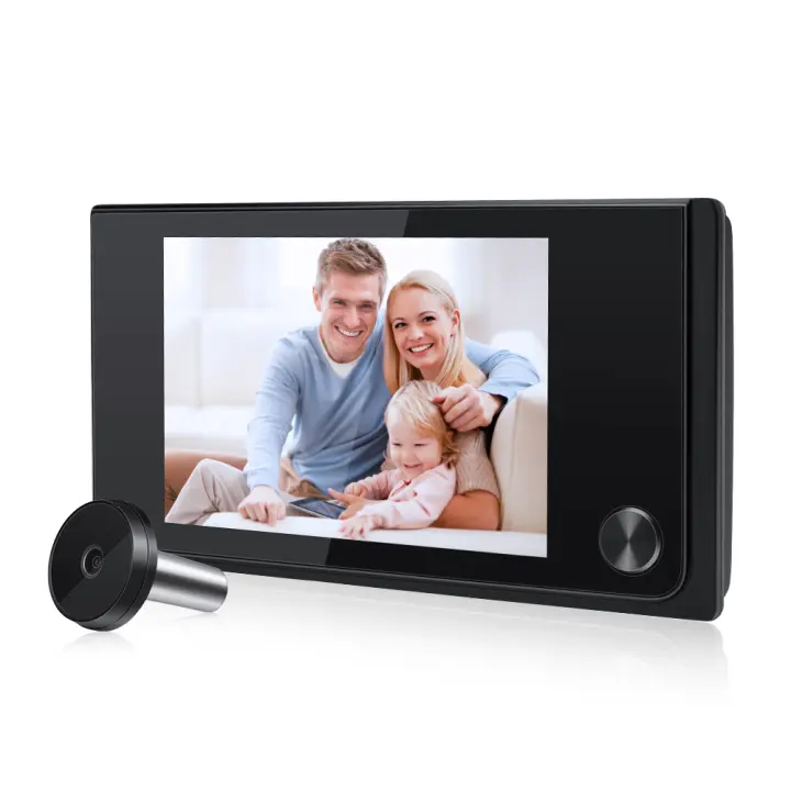 Timbre de Puerta Sectyme de 3.5 Pulgadas con Cámara de Puerta LCD Digital de 120° Visor de Puerta Inteligente para el Hogar y Exteriores - 1