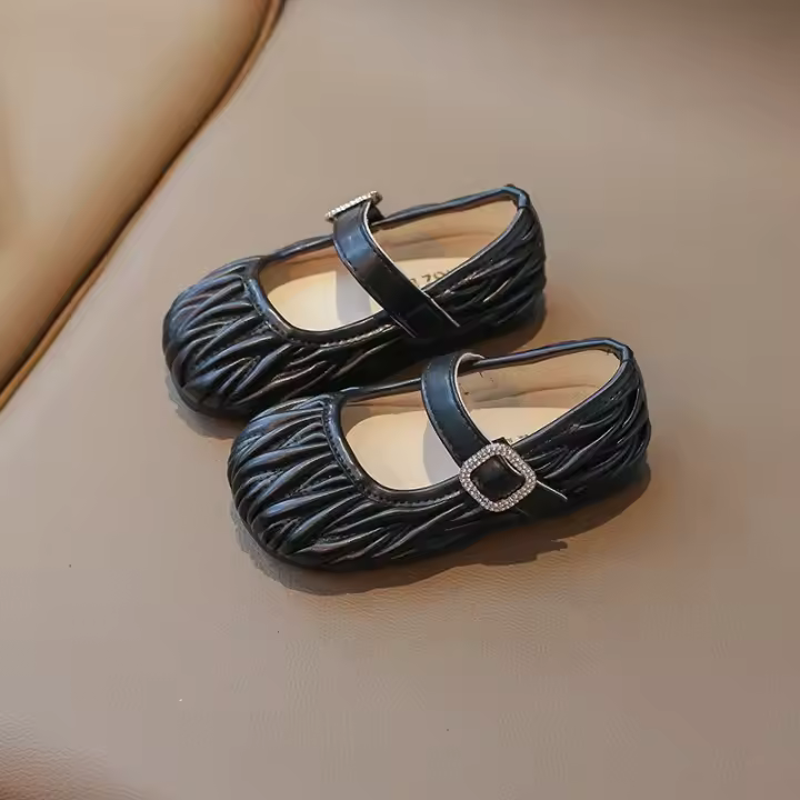 Zapatos de princesa de cuero con hebilla cuadrada para niña, multifuncionales, informales, elegantes, primavera y otoño, 2024 - 1