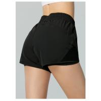Shorts de Yoga Cómodos y Transpirables para Mujeres Elástico Waistband Diseño de Hilo de Red - details 3