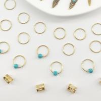 31 Uds. Anillo para el cabello ahuecado turquesa, Clips para puños de Metal para trenzado de cabello, cuentas para rastas, candados para rastas, trenzas sucias, tubos para trenzas de cabello - details 0