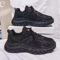 2025 nuevos zapatos deportivos de ocio para hombre de primavera negros son resistentes al desgaste, duraderos, modernos y modernos con forro de malla para el trabajo - details 1