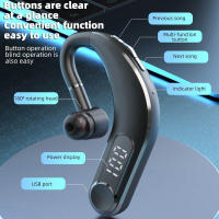 Auriculares inalámbricos con Bluetooth 5,2, dispositivo de audio giratorio de 180 °, con cancelación de ruido, pantalla LED, modo de espera largo, con micrófono, para música, para todos los teléfonos inteligentes - details 8