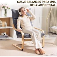 Silla de Butaca Moderna para Salón Alto Resalto, Brazo de Apoyo, Patas de Madera - details 5