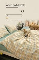 Juego de Ropa de Cama de Algodón Puro de Alta Calidad para el Hogar con Funda de Edredón de Manga Reina 100% Algodón Amigable con la Piel con Sábanas y Fundas de Confort - details 1