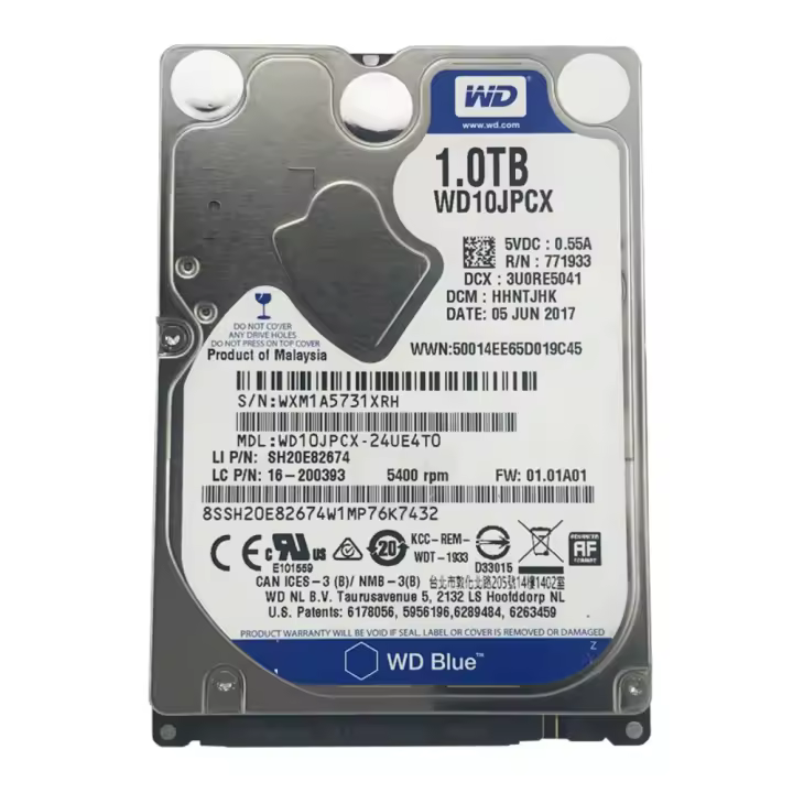 Western Digital Disco duro para notebook 500GB 1TB, 5400 RPM, 2.5" Caché de 16MB, SATA III para juegos y uso doméstico - 1