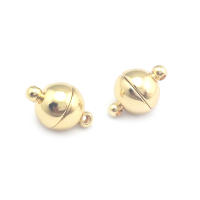 6 juegos de 5MM, 6MM, 8MM, 10MM, 18K, Color dorado, latón, bola ovalada/redonda, collar magnético, pulseras, cierres de conexión, suministros para fabricación de joyas - details 20