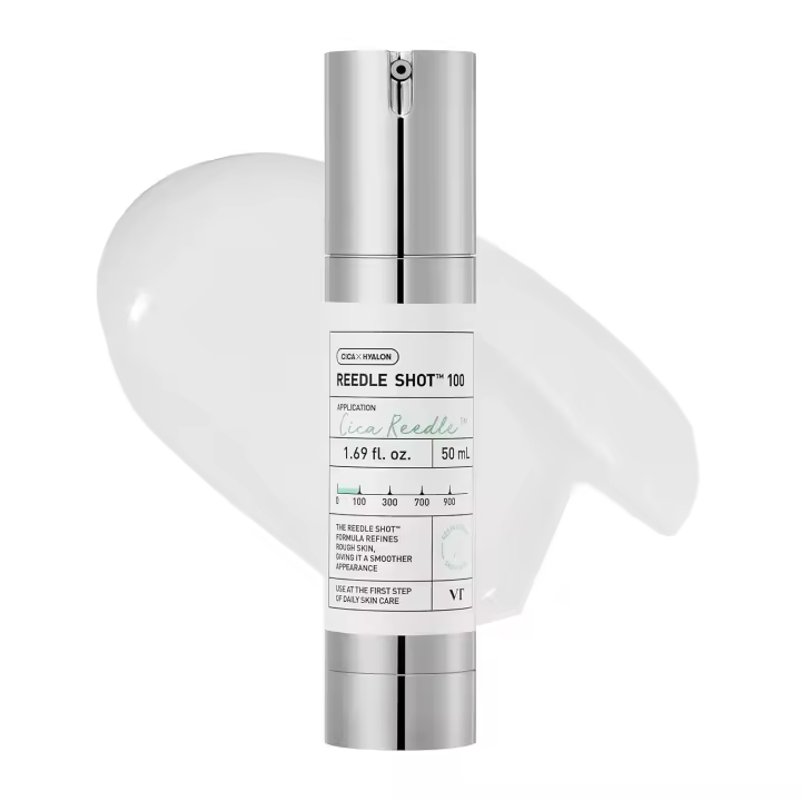 VT COSMETICS CICA Reedle Shot 100, suero con microagujas Spicule para el cuidado y exfoliación de los poros, exosoma, Centella Asiatica para vidrio - 1