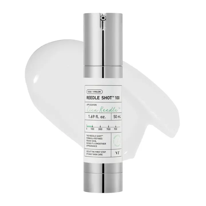 VT COSMETICS CICA Reedle Shot 100, suero con microagujas Spicule para el cuidado y exfoliación de los poros, exosoma, Centella Asiatica para vidrio - 1