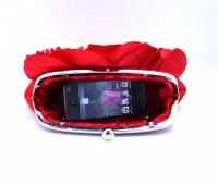 Bolso de mano de flores a la moda para mujer, cartera de mano para boda, bolso de mano para vestido de noche, Cartera de fiesta, bolso de hombro con cadena - details 8