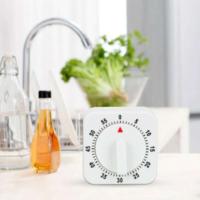 Temporizador nical cuadrado blanco con alarma de cuenta regresiva de 60 minutos para herramientas de horneado en casa de cocina - details 8