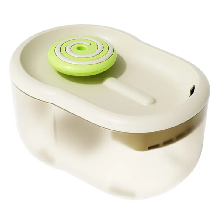 Fuente de agua de plástico para mascotas, tazón de agua ultrasilencioso de gran capacidad, uso para perros y gatos - 1