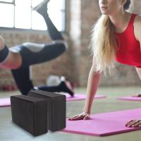 Bloque de Yoga y Cinturón de Yoga Set EVA Espuma Suave Antideslizante Universal para Ejercicios de Pilates y Tonificación Color Negro Material Spandex - details 1
