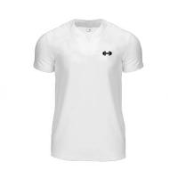 Camisetas de manga corta con cuello en V para hombre, camiseta ajustada elástica con diseño de mancuernas de verano, ropa deportiva para gimnasio, camisetas deportivas de secado rápido - details 13