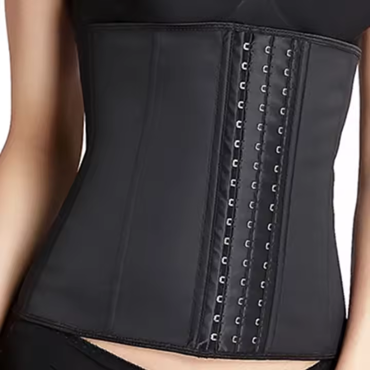 Faja de goma de látex 100% con hueso de acero para mujer, corsés de entrenamiento de cintura, moldeador de cuerpo de reloj de arena, faja de cintura larga para Torso, pérdida de peso - 1