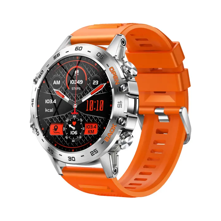 Reloj inteligente para helbres con Llamada y Ayudante de Voz, with Monitor de frecuencia cardíaca, Sueño, oxímetro, pulsera de P - 1