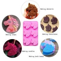 Molde de Silicona de Cabeza de Unicornio Dulces de Chocolate de Gelatina para Hornear, Panquecas y Postres de Hielo - details 2