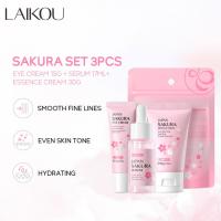3 unids/set Japón Sakura cuidado de la piel conjunto coreano cara suero crema de esencia hidratante reparación crema de ojos cosméticos cuidado de la piel conjunto - details 8