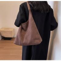 Bolso de hombro de gamuza de gran capacidad para mujer, bolso de viaje informal Simple, bolsos Retro, Otoño e Invierno - details 12