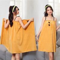 Toalla de baño absorbente para mujer, toalla de playa de microfibra suave, manta de Sauna, toalla de ducha, tirantes, vestido de noche - details 4