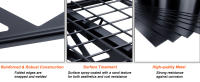 SucceBuy Estantería de almacenamiento para garaje de 4 x 2 pies - Paquete de 2. Estantes flotantes de almacenamiento para garaje de montaje en pared de alta resistencia. Capacidad de carga total de 502 libras. Ideal para tienda, cobertizo, garaje. - details 1