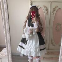 Lencería Lolita para mujer estilo Haruku japonés con volantes y mangas largas vestido de muñeca informal con cintura imperio talla - details 34