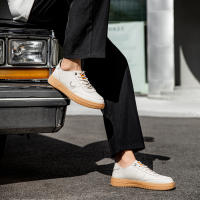 Xiaobai zapatos de hombre 2025 nueva superficie de cuero de verano deportes suela suave transpirable No. 1 zapatos de junta casual zapatos de cuero de los hombres. - details 22