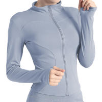 Chaqueta de entrenamiento ligera con cremallera completa para mujer, ropa deportiva ajustada para Yoga, manga larga, sin peso, protección UV - details 2