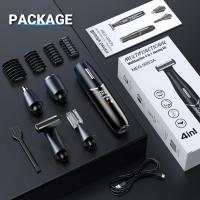 Recortadora de pelo corporal para hombres, juego de Afeitadora eléctrica 4 en 1, recortadora de barba multifuncional, regalo de vacaciones para él - details 7
