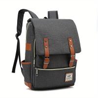 Mochila de estudiante Mochila de viaje Mochila casual al aire libre para hombres y mujeres Bolsa de computadora Bolsa de hombro Mochila multiusos con decoración de cinturón - details 2