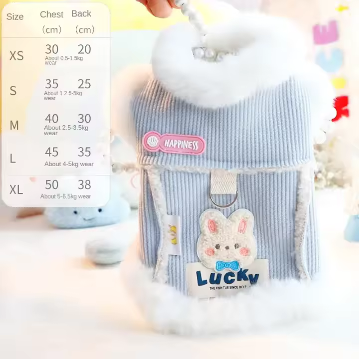 Abrigo de Invierno Grueso para Mascotas Ropa de Algodón Acolchada para Perros Pequeños - 1