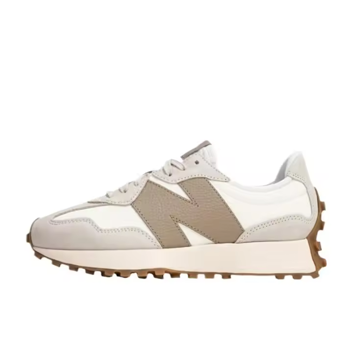 Zapatos de Trabajo Retro Cómodos NB 327 Gris Blanco Cuero Sintético Antidesgaste Forro de Espuma - 1