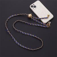 Cadena cruzada antipérdida para teléfono, funda de teléfono de cuero PU con metal, correas ajustables de lujo para colgar del cuello, para chicas y damas - details 2