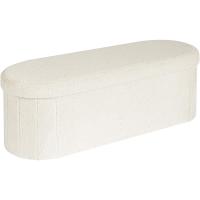 Taburete reposapiés, banco de pie de cama, para sala de estar, dormitorio, entrada, blanco - details 0