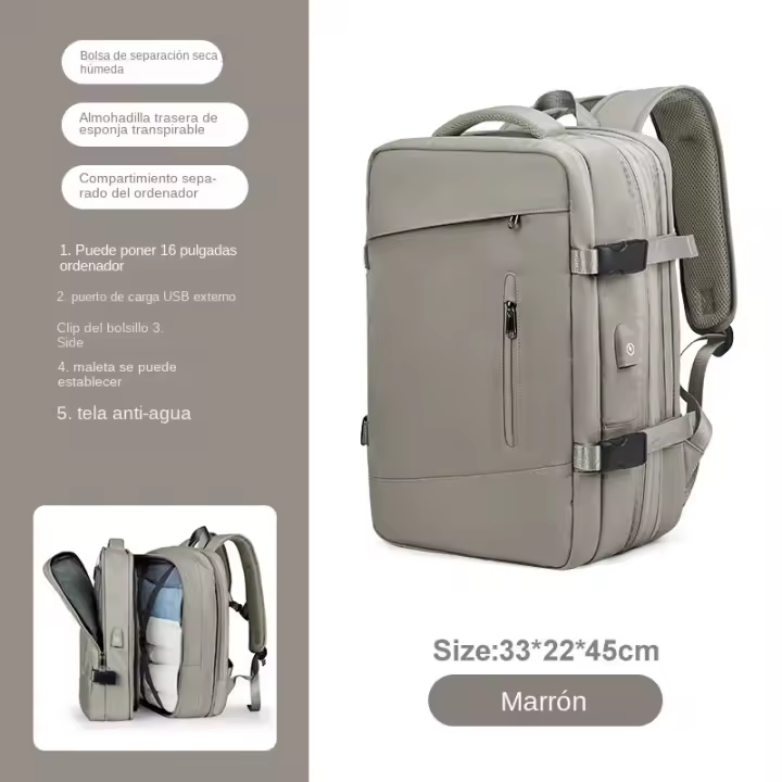 Nueva mochila para computadora de gran capacidad para viajes de negocios - 1