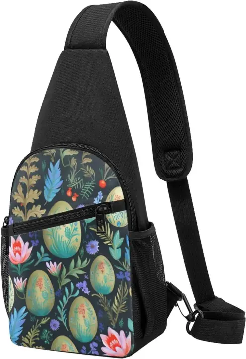 Mochila cruzada para hombre y mujer, bolso de hombro con patrón de Pascua, viaje, senderismo y día - 1