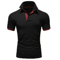 Camisa Polo Para Hombre 2024 Estilo Casual Color Sólido Con Mangas Cortas Transpirable Para Todas Las Estaciones - details 2