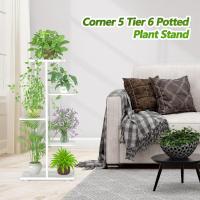 Estante de Almacenamiento para Plantas Metal Negro, Herramientas de Jardín y Guantes, 141 cm, Para Interior y Exterior, Escaleras para Plantas, para Balcón - details 31
