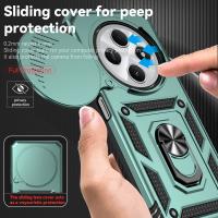 Funda para teléfono móvil con soporte de anillo, protección de lente de cámara con tapa deslizante antigolpes, TPU + PC, compatible con Xiaomi Redmi 14C. - details 5