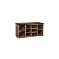 Mueble para Zapatos de 2 Puertas Estante con Compartimento Abierto Separador Ajustable 8 a 12 Pares - details 7