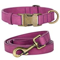 correa ustables cuero PU perro, Collar duradero cuerda de plomo mascotas, suave para perros pequeños, medianos y randes, - details 7