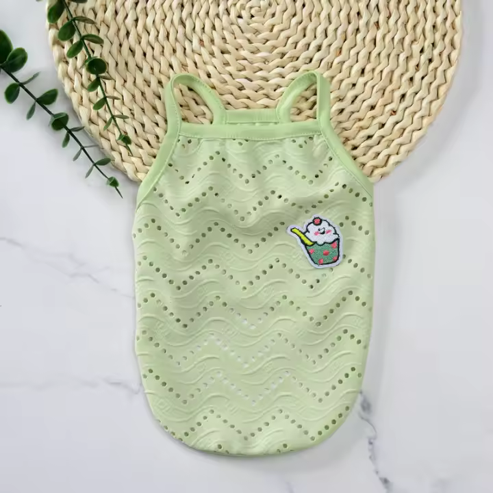 Ropa de perro gato verano delgado y transpirable de peluche que oso VIP mascota chaleco de malla tirantes ropa linda - 1
