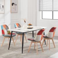Silla Nórdica Multicolor con Resaldo Estilo Patchwork para Cocina BH29mf-4 - details 1