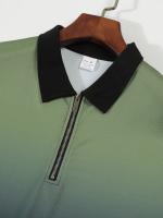 POLO de hombre, gran venta de polos de hombre con estampado de cremallera, rayas de tela plana, camisa POLO. - details 14