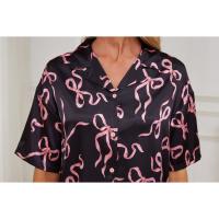 Pijamas mujer primavera y otoño camisa de manga corta de seda de hielo conjunto de pantalones ropa de estar - details 13